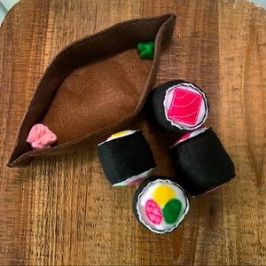 Handmade Catnip filled Sushi Boat for Cats